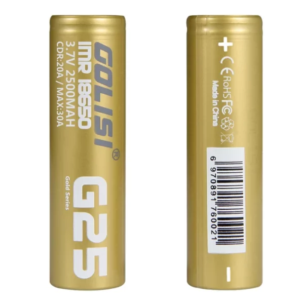 GOLISI G25 18650 Battery 2500mAh 20A CDR - Image 4